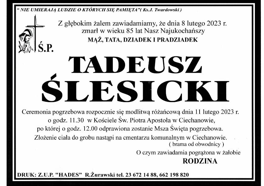 TADEUSZ ŚLESICKI