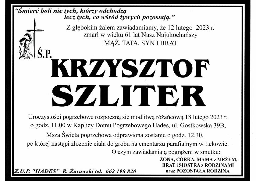 KRZYSZTOF SZLITER