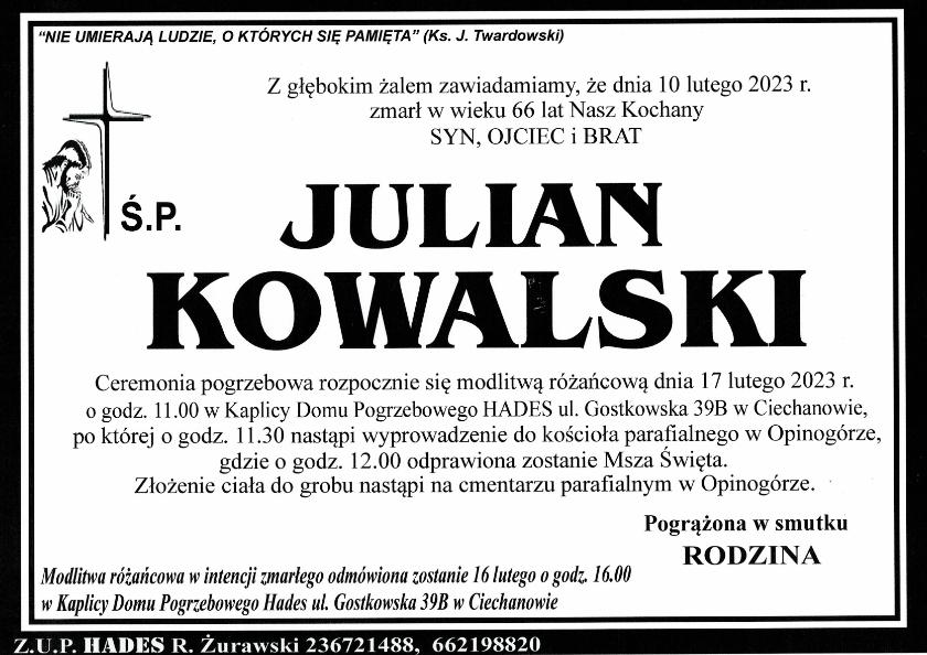 JULIAN KOWALSKI
