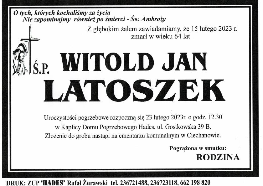 WITOLD JAN LATOSZEK