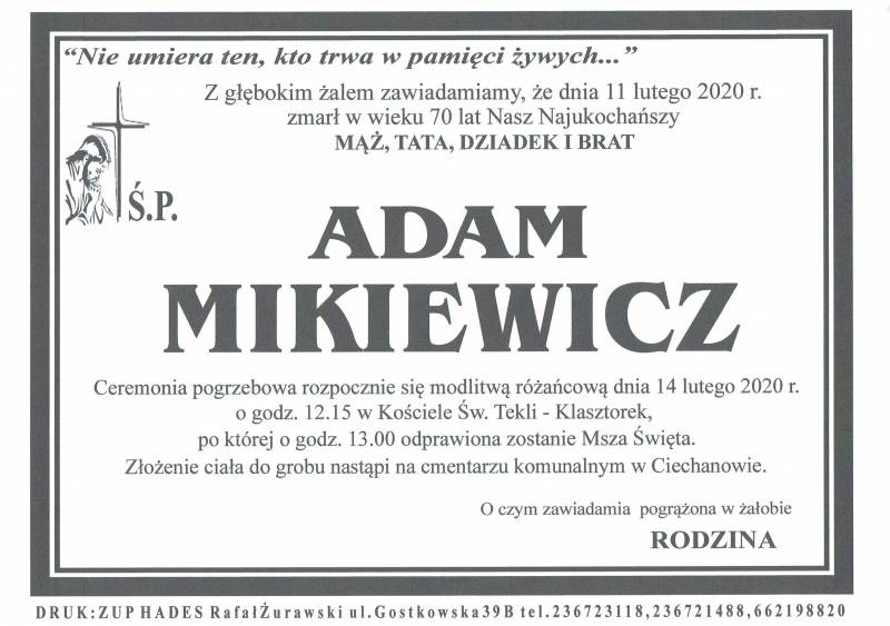 ADAM MIKIEWICZ