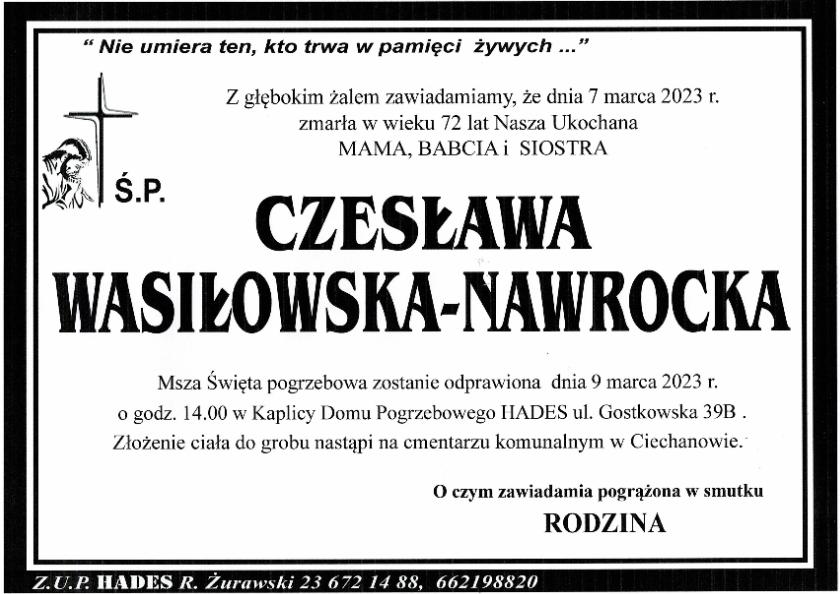 CZESŁAWA WASIŁOWSKA-NAWROCKA