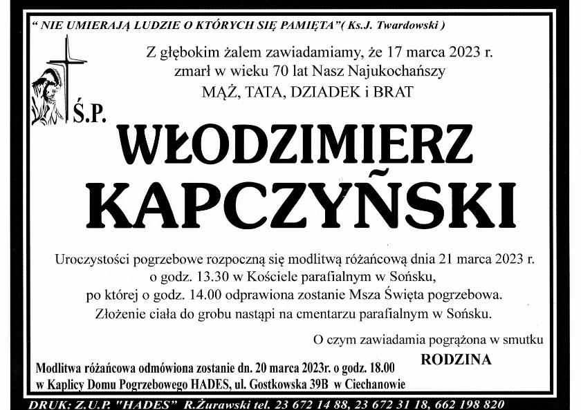 WŁODZIMIERZ KAPCZYŃSKI