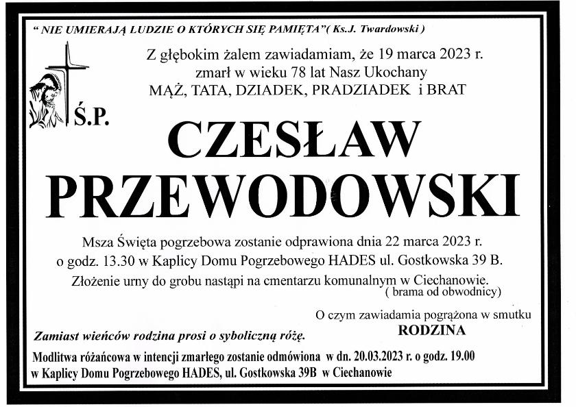 CZESŁAW PRZEWODOWSKI