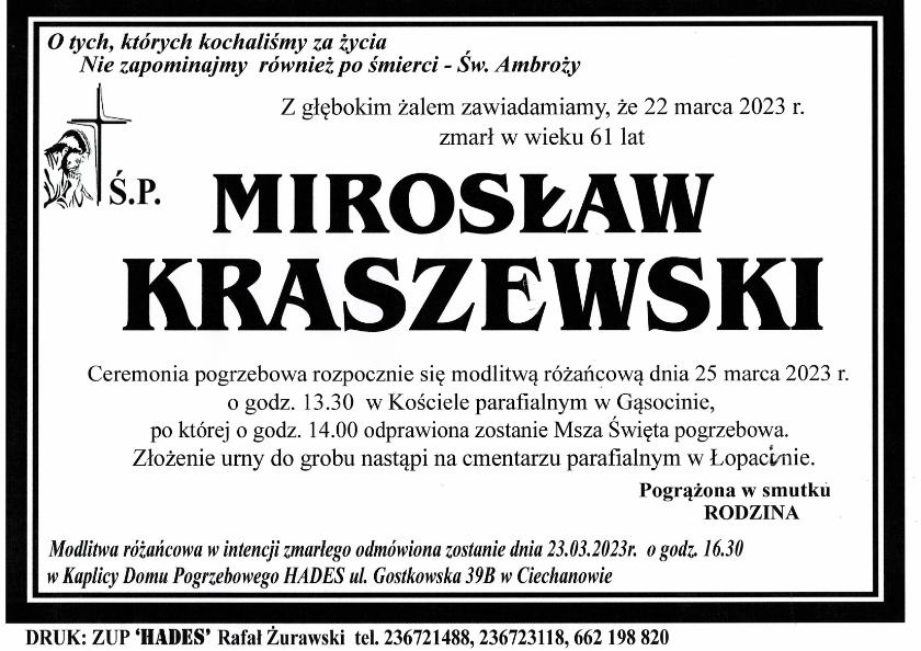 MIROSŁAW KRASZEWSKI