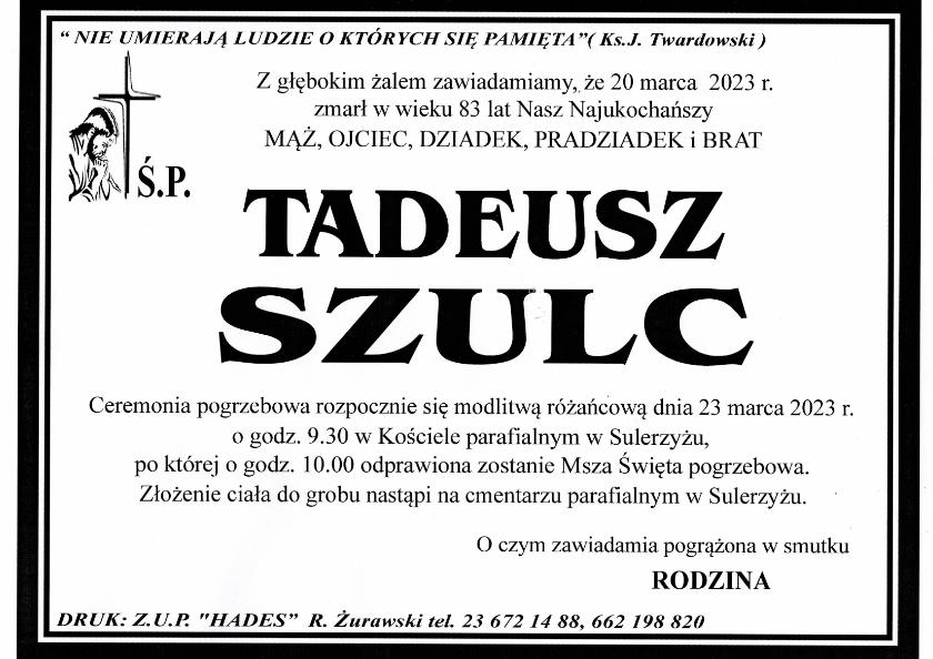TADEUSZ SZULC