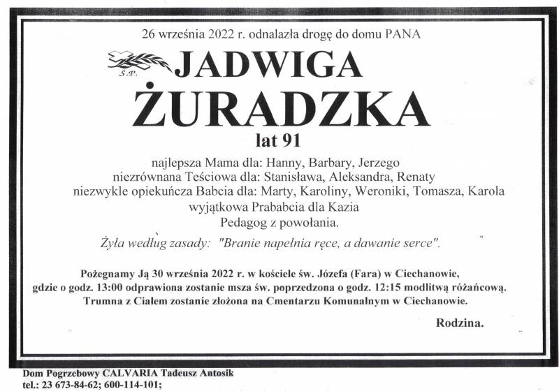Jadwiga Żuradzka