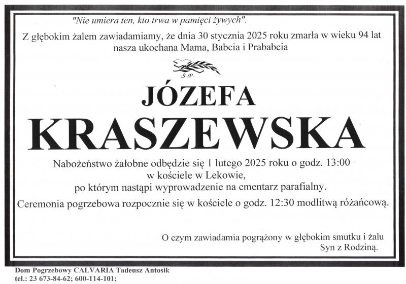 Józefa Kraszewska
