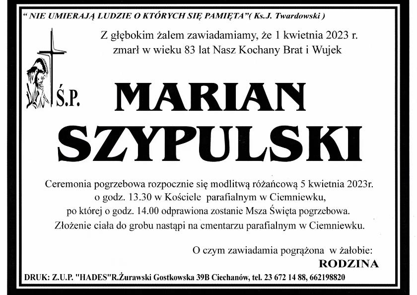 MARIAN SZYPULSKI