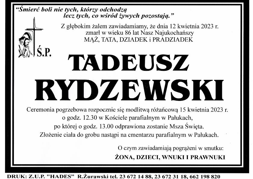 TADEUSZ RYDZEWSKI