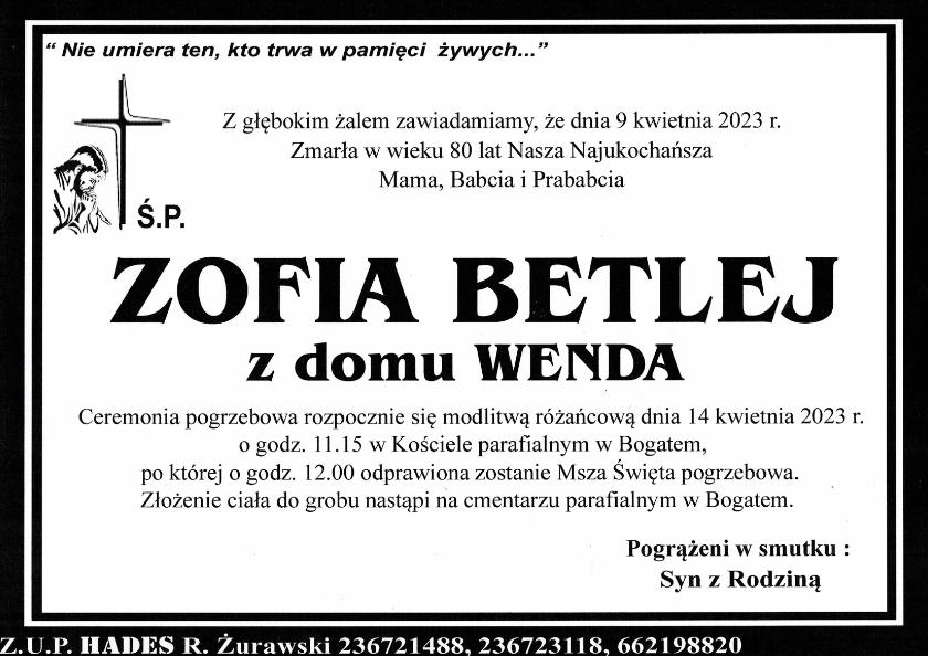 ZOFIA BETLEJ