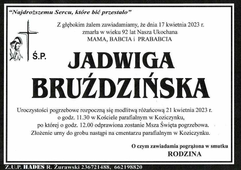 JADWIGA BRUŹDZIŃSKA