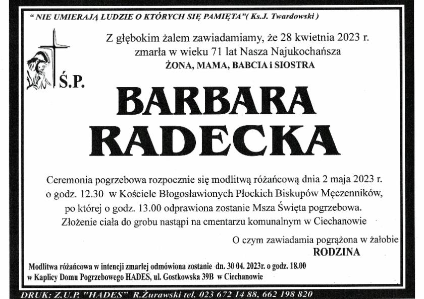 BARBARA RADECKA