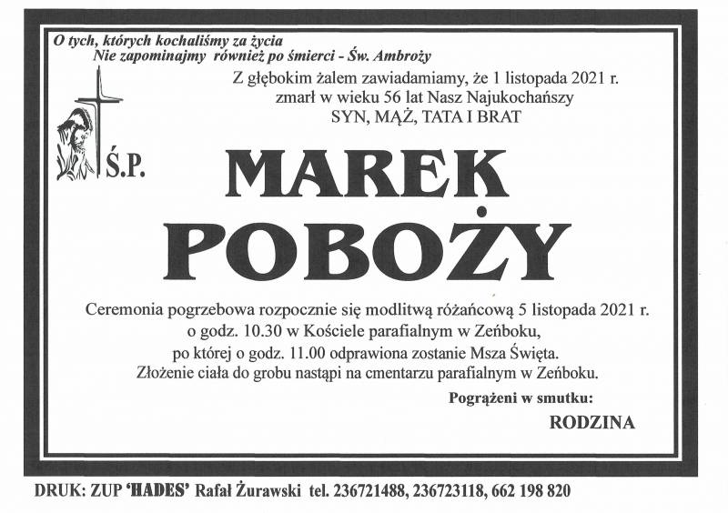 MAREK POBOŻY