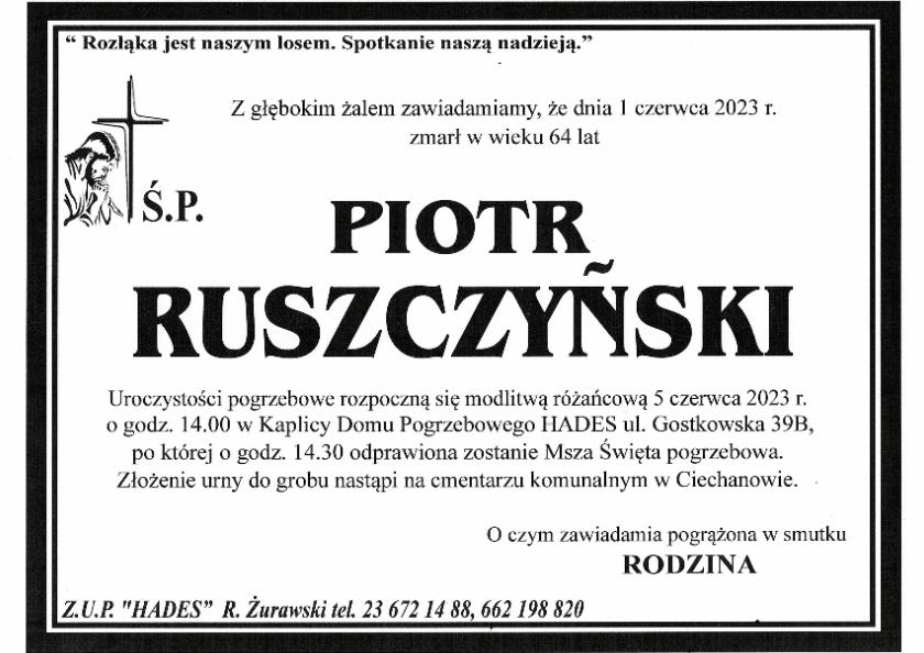 PIOTR RUSZCZYŃSKI