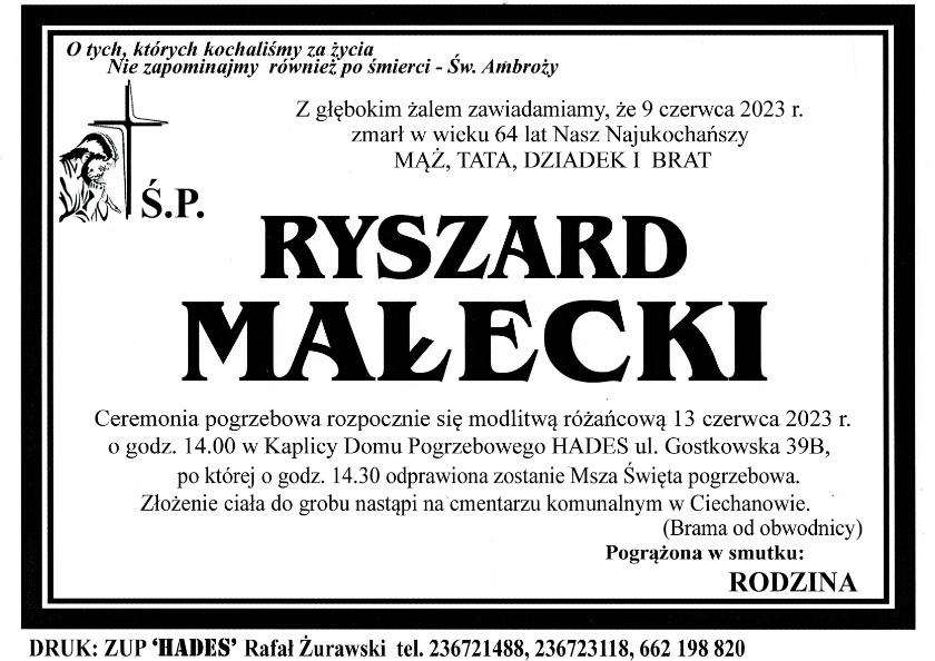 RYSZARD MAŁECKI
