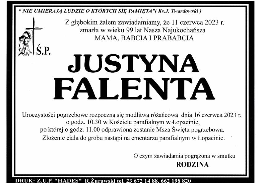 JUSTYNA FALENTA