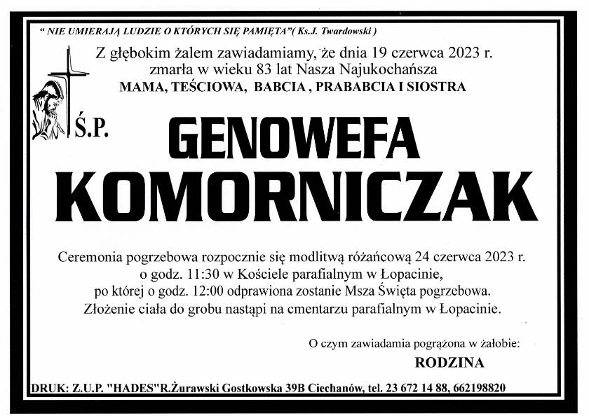 GENOWEFA KOMORNICZAK