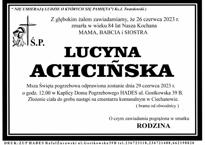 LUCYNA ACHCIŃSKA