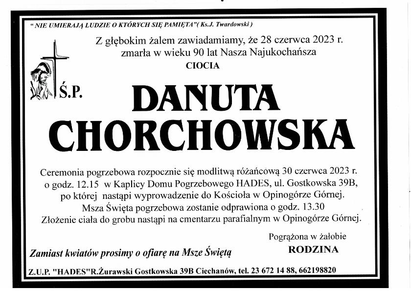 DANUTA CHORCHOWSKA