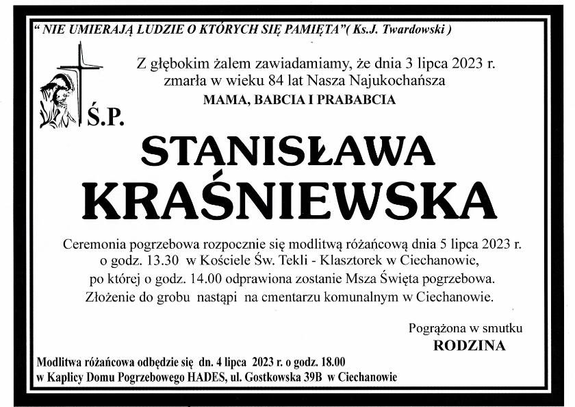 STANISŁAWA KRAŚNIEWSKA