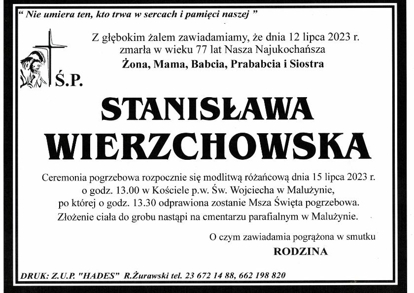 STANISŁAWA WIERZCHOWSKA