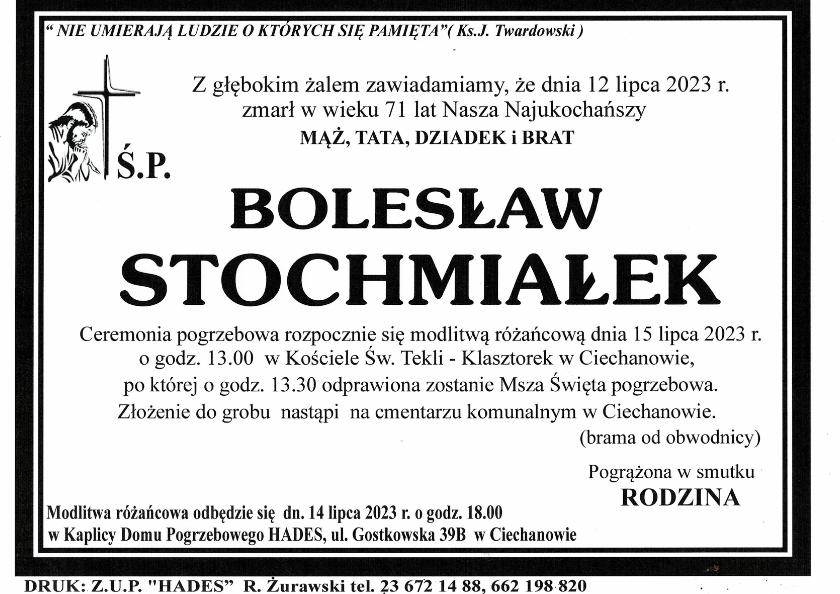 BOLESŁAW STOCHMIAŁEK