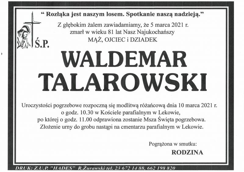 WALDEMAR TALAROWSKI