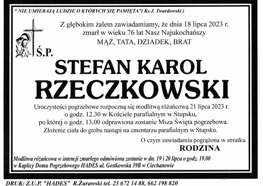 STEFAN KAROL RZECZKOWSKI