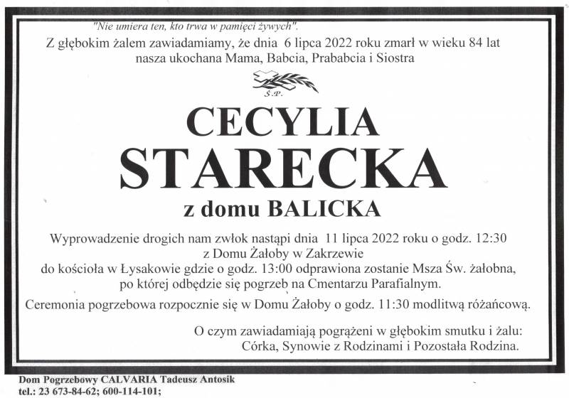 Cecylia Starecka