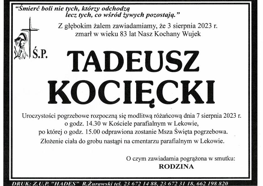 TADEUSZ KOCIĘCKI