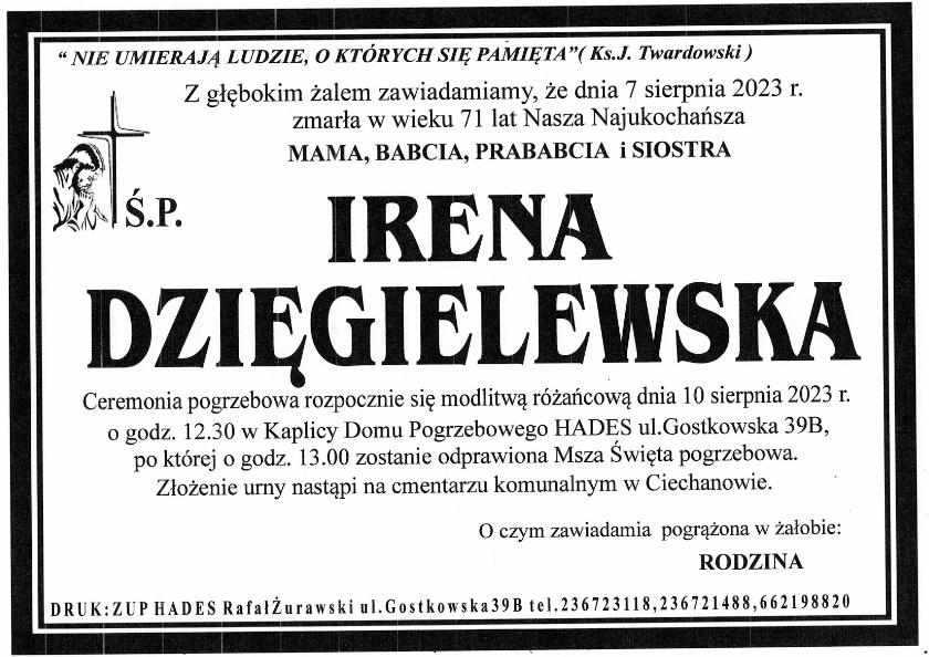 IRENA DZIĘGIELEWSKA