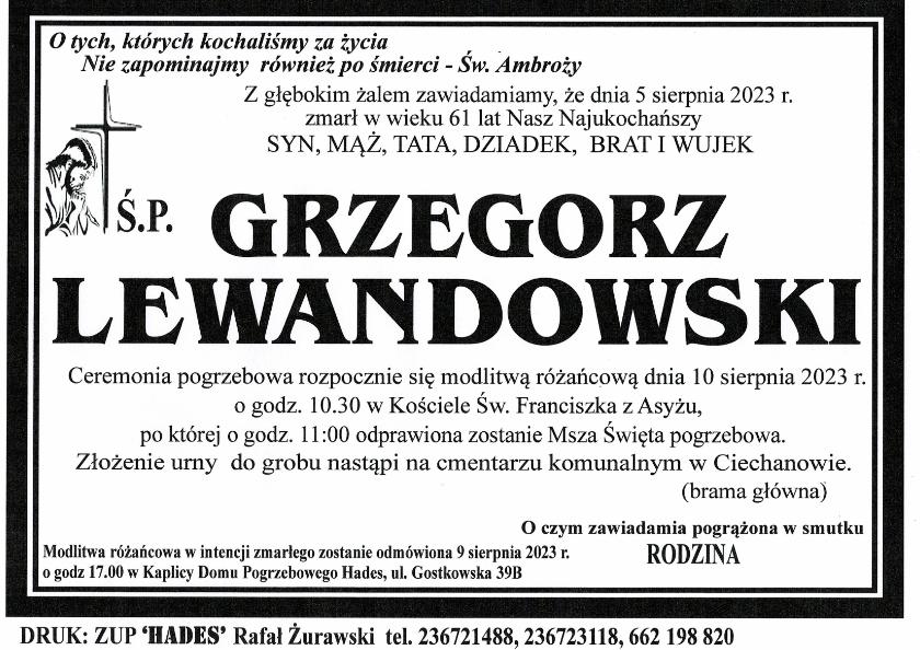 GRZEGORZ LEWANDOWSKI