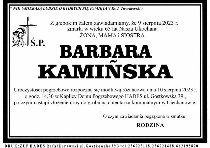 BARBARA KAMIŃSKA