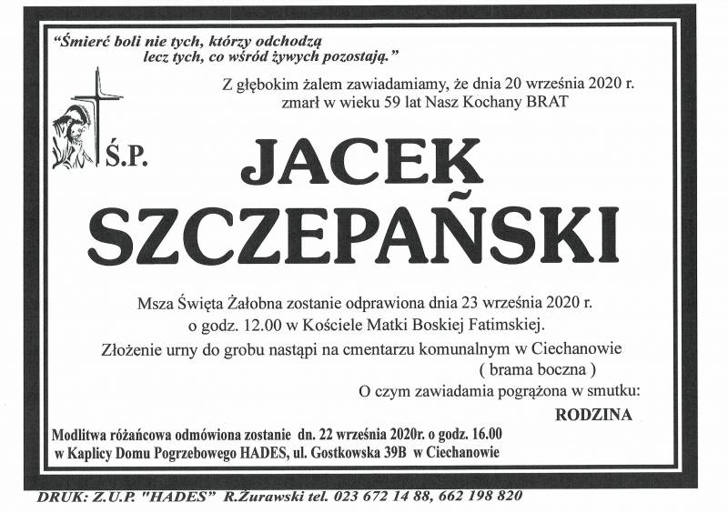 JACEK SZCZEPAŃSKI