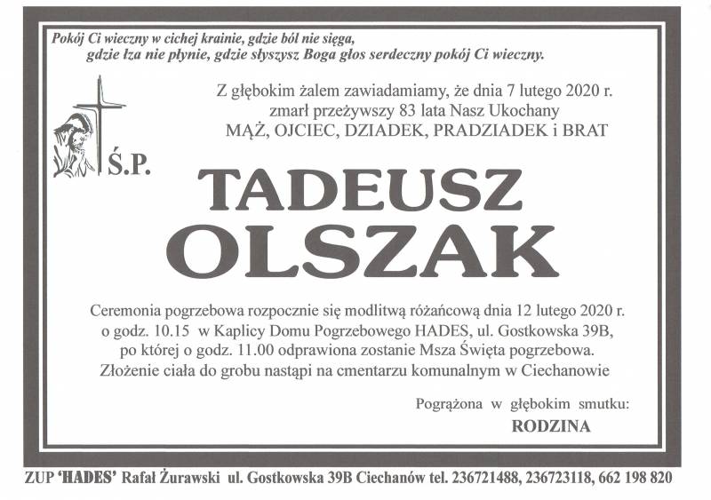 TADEUSZ OLSZAK