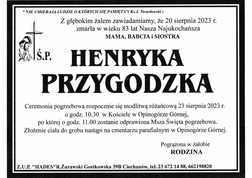 HENRYKA PRZYGODZKA