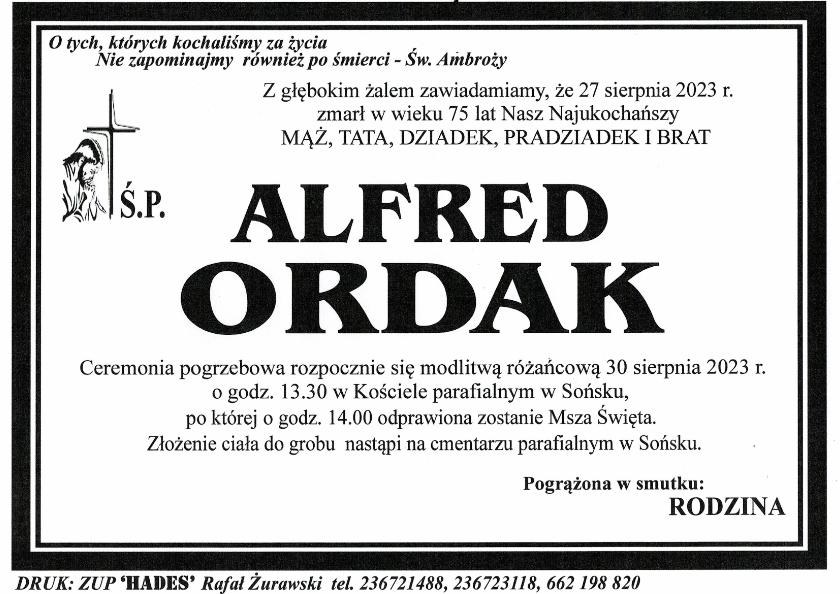 ALFRED ORDAK