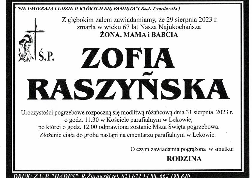 ZOFIA RASZYŃSKA