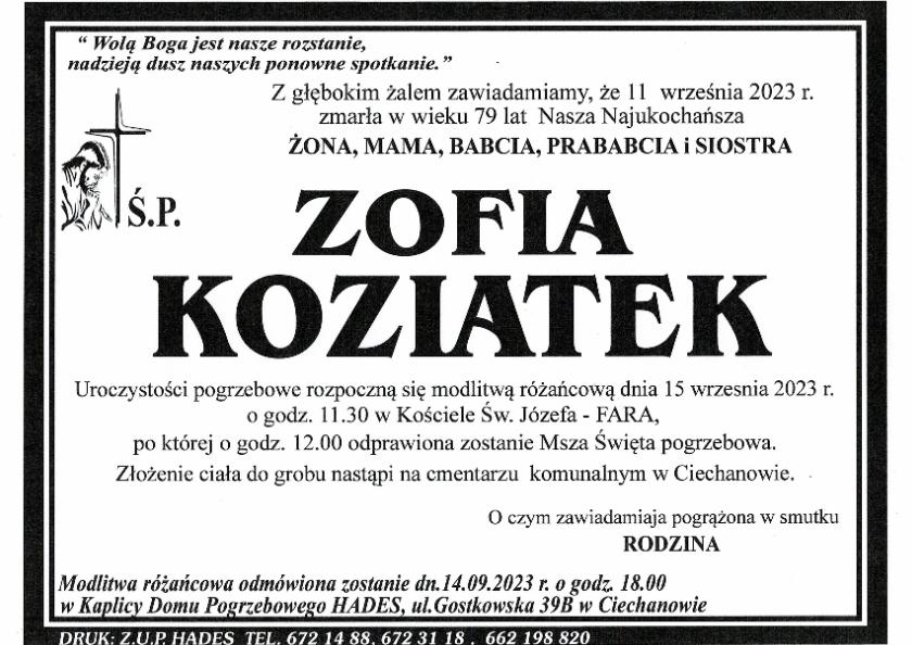 ZOFIA KOZIATEK