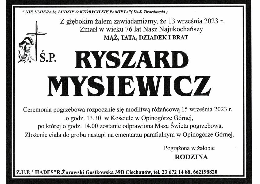 RYSZARD MYSIEWICZ