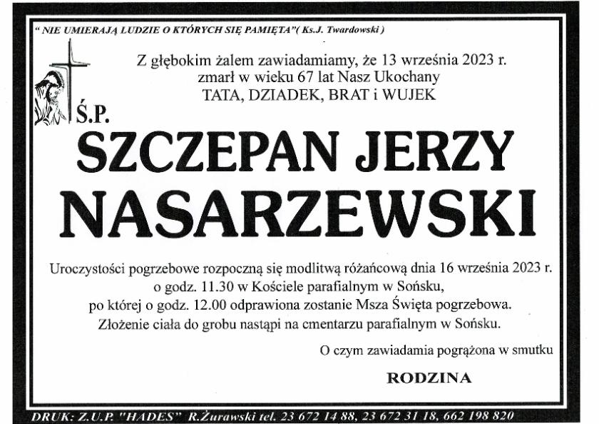 SZCZEPAN JERZY NASARZEWSKI