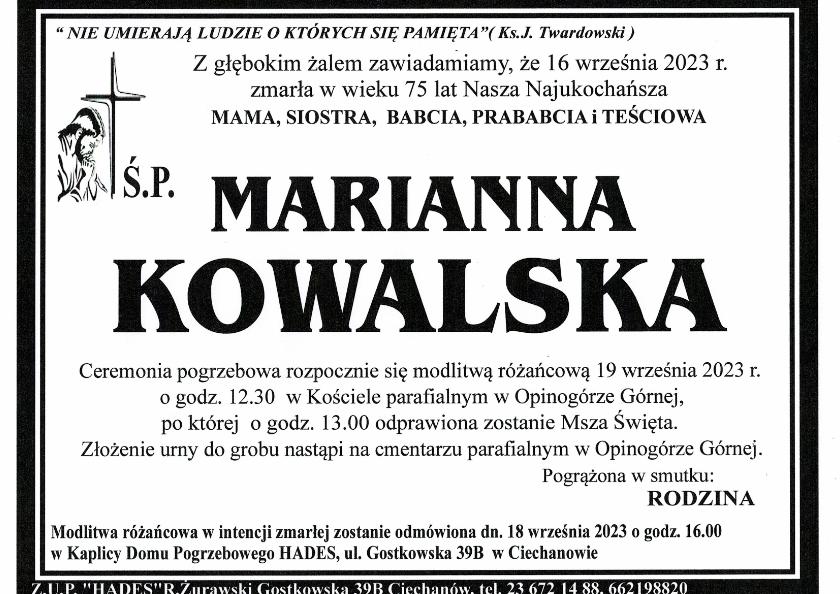 MARIANNA KOWALSKA