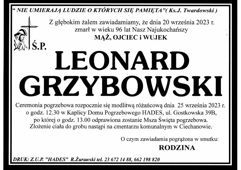 LEONARD GRZYBOWSKI 