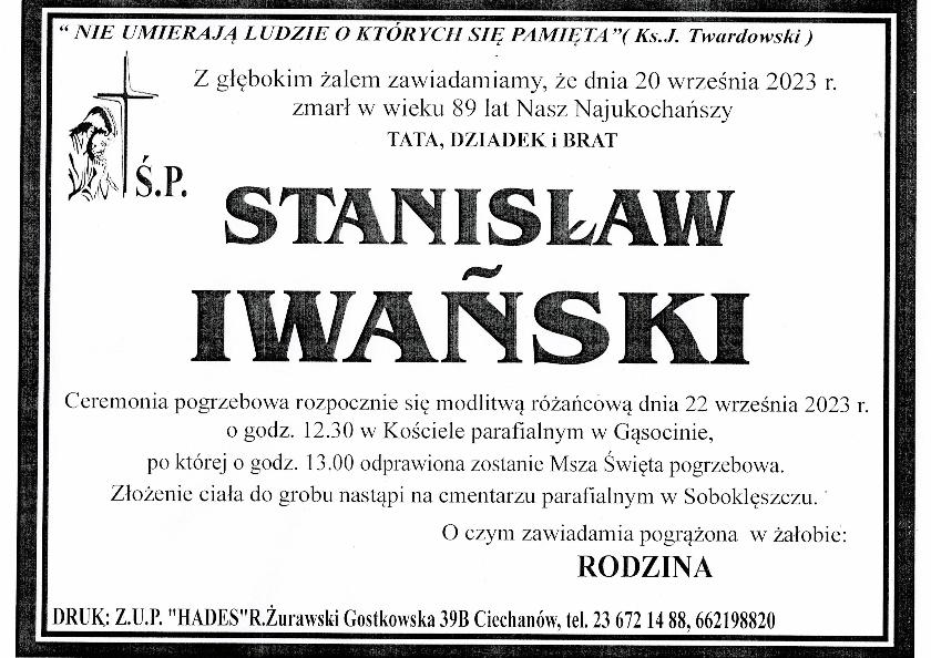 STANISŁAW IWAŃSKI