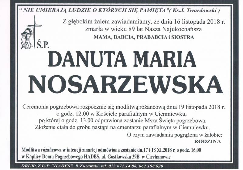 Danuta Maria Nosarzewska