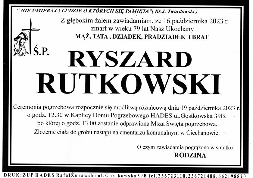 RYSZARD RUTKOWSKI