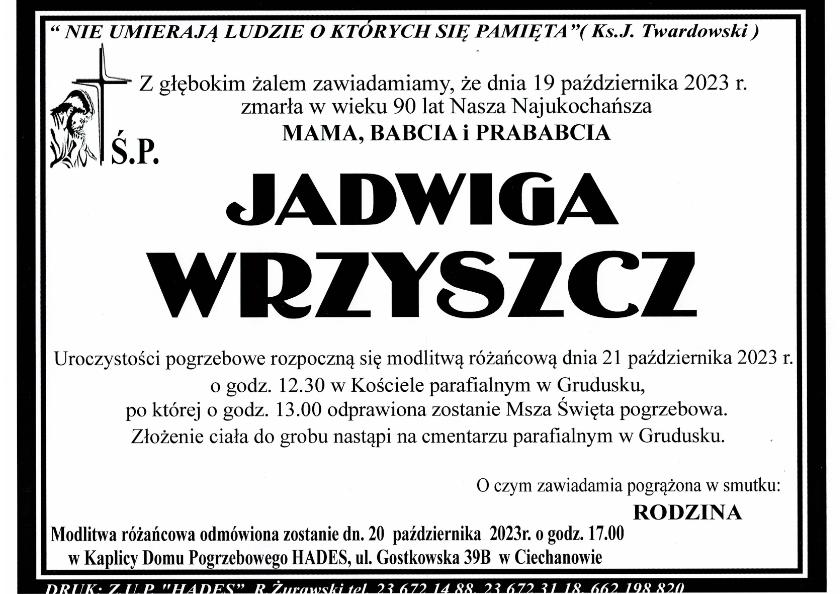 JADWIGA WRZYSZCZ
