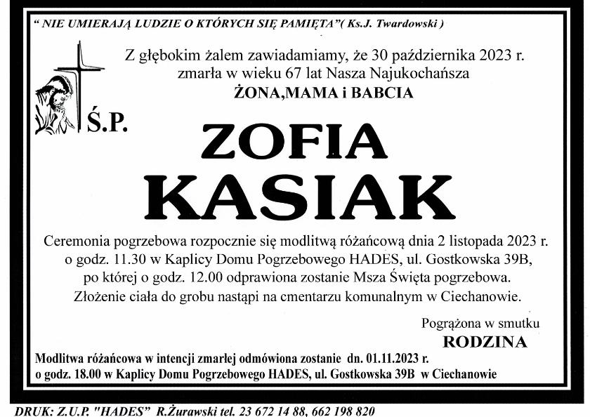 ZOFIA KASIAK