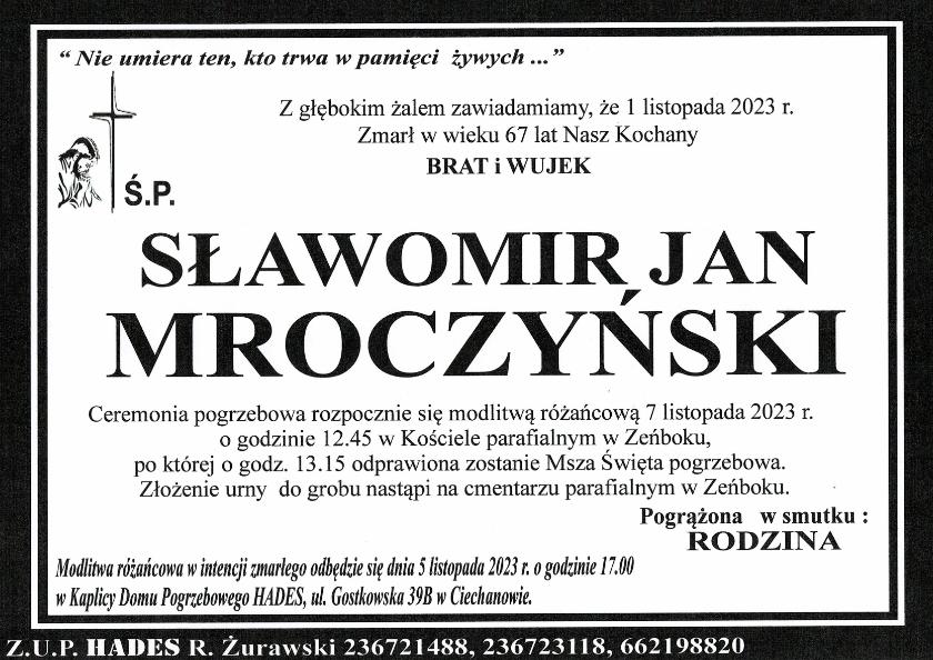 SŁAWOMIR JAN MROCZYŃSKI